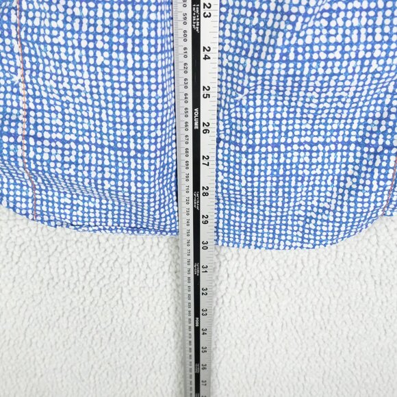 A Fish Name Fred Shirt Mens Medium Blue White Dot Geometric Button Up - Picture 6 of 11